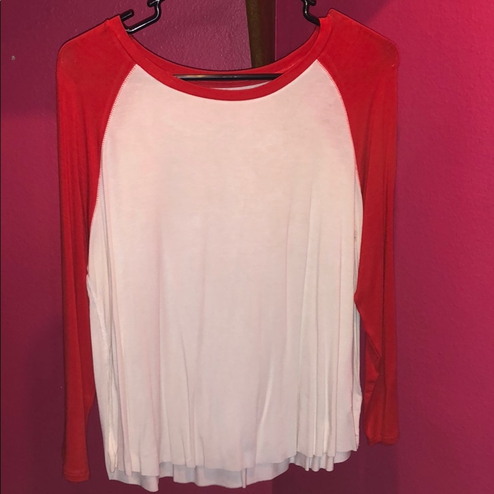White and Red Long Sleeve